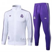 Tuta da Track di Giacca Real Madrid 2025-2026 Bianco