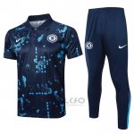 Conjunto Polo Chelsea 2024-2025 Blu Scuro
