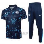Conjunto Polo Chelsea 2024-2025 Blu Scuro