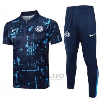 Conjunto Polo Chelsea 2024-2025 Blu Scuro