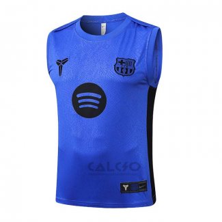 Maglia Allenamento FC Barcellona Senza Maniche 2025-2026 Blu Purpura