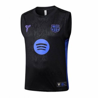 Maglia Allenamento FC Barcellona Senza Maniche 2025-2026 Nero Blu