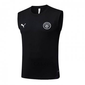 Maglia Allenamento Manchester City Senza Maniche 2025-2026 Nero