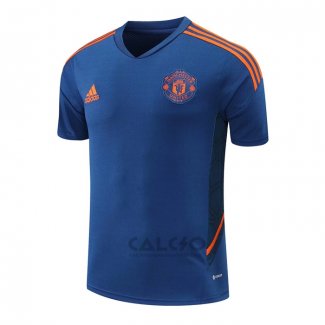 Maglia Allenamento Manchester United 2022-2023 Blu