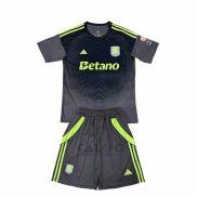 Maglia Aston Villa Portiere Bambino 2025-2026 Nero