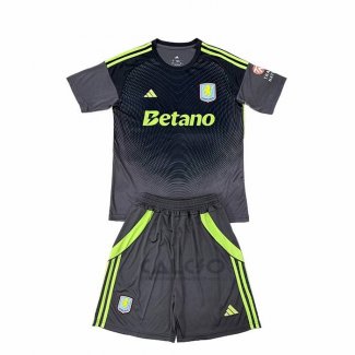 Maglia Aston Villa Portiere Bambino 2025-2026 Nero