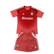 Maglia Aston Villa Portiere Bambino 2025-2026 Rosso