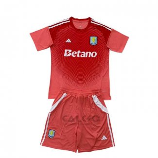 Maglia Aston Villa Portiere Bambino 2025-2026 Rosso