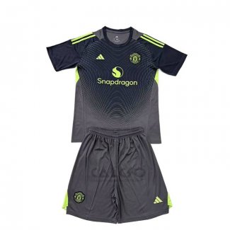 Maglia Manchester United Portiere Away Bambino 2025-2026 Nero