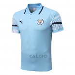 Maglia Polo Manchester City 2022-2023 Blu