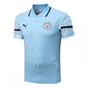 Maglia Polo Manchester City 2022-2023 Blu