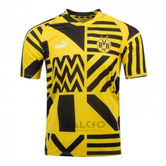 Maglia Prematch Borussia Dortmund 2022 Giallo e Nero