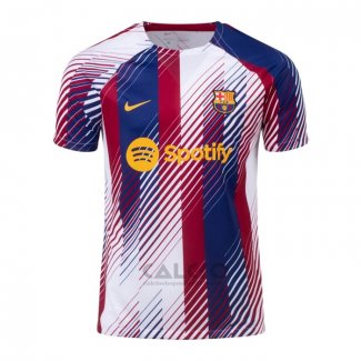 Maglia Prematch FC Barcellona 2023 Blu e Rosso