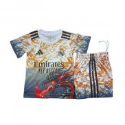 Maglia Real Madrid Dragon Bambino 2025-2026 Arancione