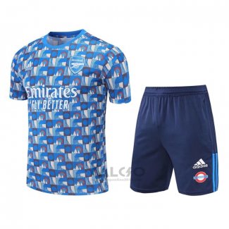 Tuta da Track Arsenal Manica Corta 2022-2023 Blu - Pantaloncini