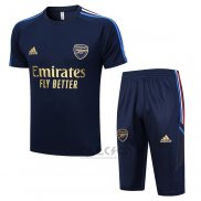 Tuta da Track Arsenal Manica Corta 2023-2024 Blu - Pantaloncini