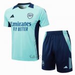 Tuta da Track Arsenal Manica Corta 2024-2025 Verde - Pantaloncini