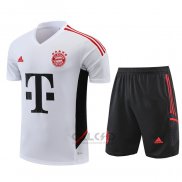 Tuta da Track Bayern Monaco Manica Corta 2022-2023 Bianco - Pantaloncini