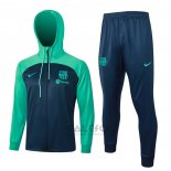 Tuta da Track FC Barcellona Bambino 2023-2024 Blu e Verde