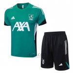Tuta da Track Liverpool Manica Corta 2025-2026 Verde - Pantaloncini