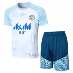 Tuta da Track Manchester City Manica Corta 2024-2025 Blu - Pantaloncini