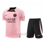 Tuta da Track Paris Saint-Germain Manica Corta 2022-2023 Rosa - Pantaloncini