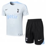 Tuta da Track Tottenham Hotspur Manica Corta 2024-2025 Grigio - Pantaloncini