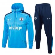 Tuta da Track di Felpa Chelsea 2024-2025 Blu