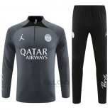 Tuta da Track di Felpa Paris Saint-Germain Jordan Bambino 2023-2024 Grigio