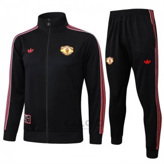 Tuta da Track di Giacca Manchester United 2025-2026 Nero