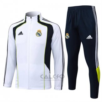 Tuta da Track di Giacca Real Madrid Bambino 2025-2026 Bianco Nero