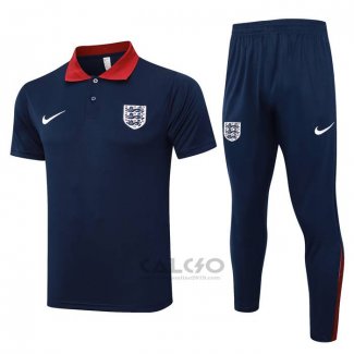 Conjunto Polo Inghilterra 2024-2025 Blu
