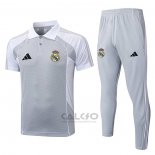 Conjunto Polo Real Madrid 2025-2026 Grigio