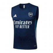 Maglia Allenamento Arsenal Senza Maniche 2025-2026 Blu Bianco