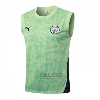 Maglia Allenamento Manchester City Senza Maniche 2025-2026 Verde