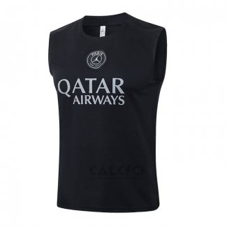 Maglia Allenamento Paris Saint-Germain Senza Maniche 2025-2026 Nero