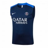 Maglia Allenamento Paris Saint-Germain Senza Maniche 2025-2026 Blu