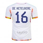 Maglia Belgio Giocatore De Ketelaere Away 2022