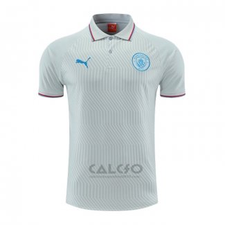 Maglia Polo Manchester City 2022-2023 Grigio
