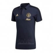Maglia Polo Manchester United 2018-2019 Blu