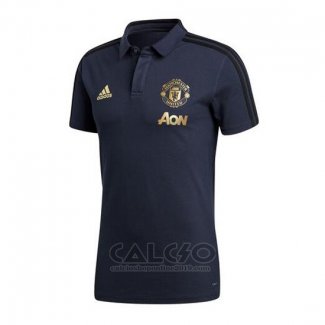 Maglia Polo Manchester United 2018-2019 Blu
