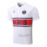 Maglia Polo Paris Saint-Germain Jordan 2022-2023 Bianco