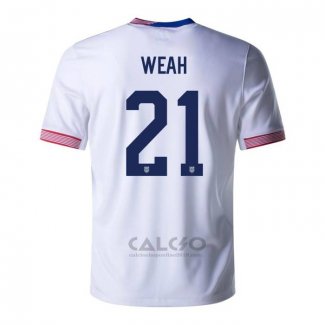 Maglia Stati Uniti Giocatore Weah Home 2024