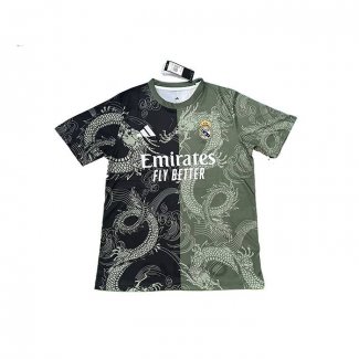 Maglia Real Madrid Dragon 2025-2026 Nero Grigio Thailandia