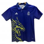 Maglia Real Madrid Dragon 2024-2025 Blu Thailandia