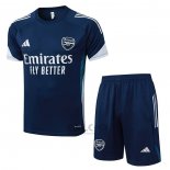 Tuta da Track Arsenal Manica Corta 2025-2026 Blu Grigio - Pantaloncini
