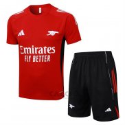 Tuta da Track Arsenal Manica Corta 2025-2026 Rosso - Pantaloncini