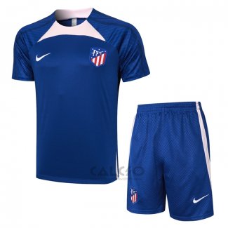 Tuta da Track Atletico Madrid Manica Corta 2023-2024 Blu - Pantaloncini