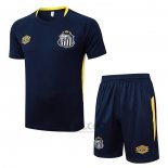 Tuta da Track Santos Manica Corta 2025-2026 Blu - Pantaloncini