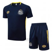 Tuta da Track Santos Manica Corta 2025-2026 Blu - Pantaloncini